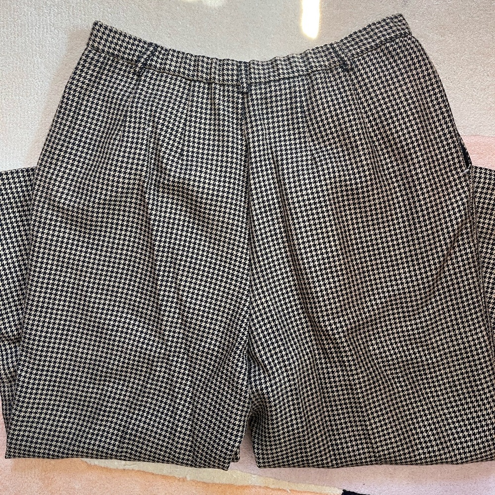 Pendleton Black And Tan Houndstooth Trousers - image 2
